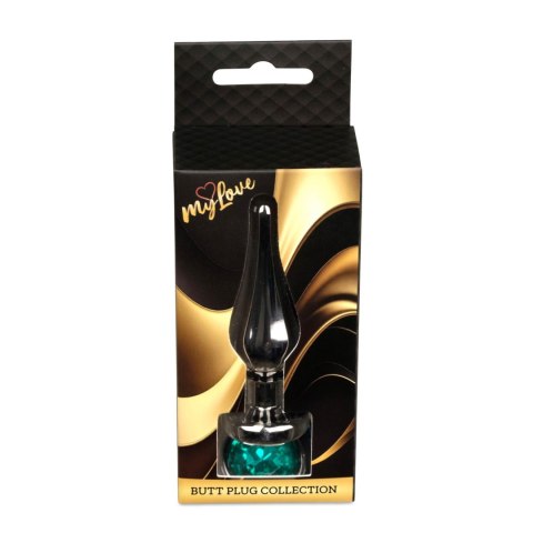 MyLove Toys - Jewellery Dark Silver BUTT PLUG- Green MyLove Toys