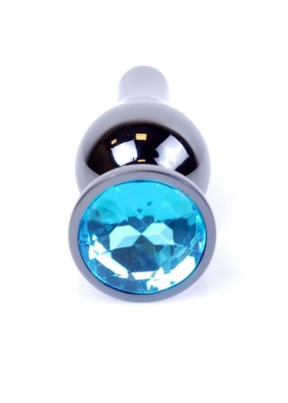 MyLove Toys - Jewellery Dark Silver BUTT PLUG- Light Blue MyLove Toys
