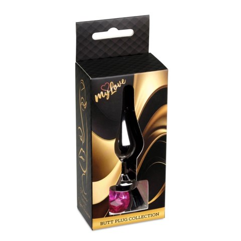 MyLove Toys - Jewellery Dark Silver BUTT PLUG- Pink MyLove Toys