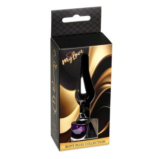 MyLove Toys - Jewellery Dark Silver BUTT PLUG- Purple MyLove Toys