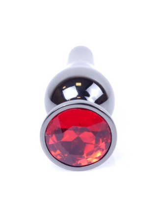 MyLove Toys - Jewellery Dark Silver BUTT PLUG- Red MyLove Toys