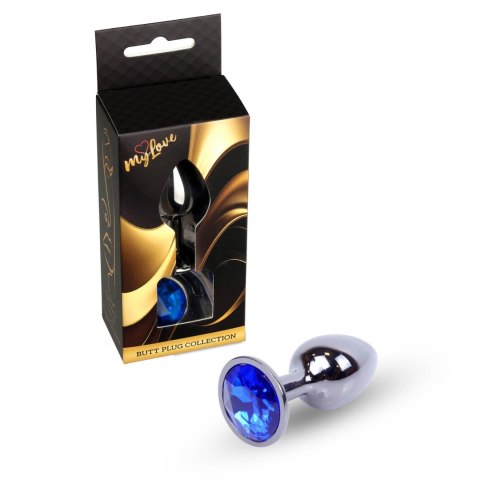 MyLove Toys - Jewellery Dark Silver PLUG- Dark Blue MyLove Toys