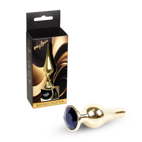 MyLove Toys - Jewellery Gold BUTT PLUG- Black MyLove Toys