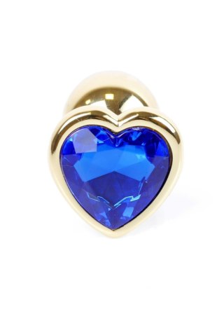 MyLove Toys - Jewellery Gold Heart PLUG- Dark Blue MyLove Toys
