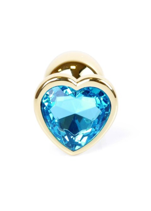 MyLove Toys - Jewellery Gold Heart PLUG- Light Blue MyLove Toys