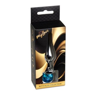 MyLove Toys - Jewellery Silver BUTT PLUG- Light Blue MyLove Toys