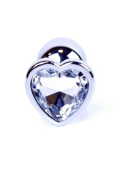 MyLove Toys - Jewellery Silver Heart PLUG- Clear MyLove Toys