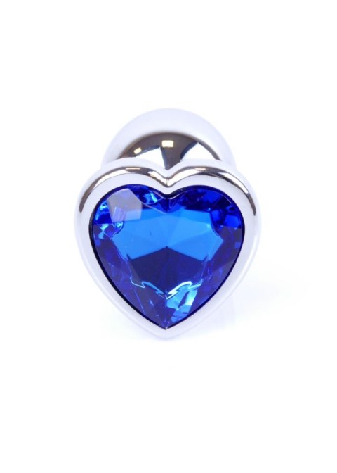 MyLove Toys - Jewellery Silver Heart PLUG- Dark Blue MyLove Toys