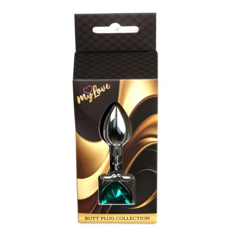 MyLove Toys - Jewellery Silver Heart PLUG- Green MyLove Toys