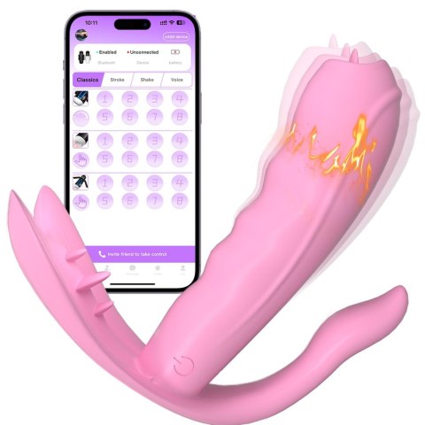 Silicone Vibrator 7 vibration modes - Heating + APP B - Series Fox