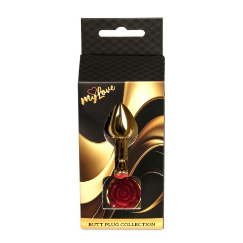 MyLove Toys - Jewellery Gold PLUG ROSE- Red MyLove Toys