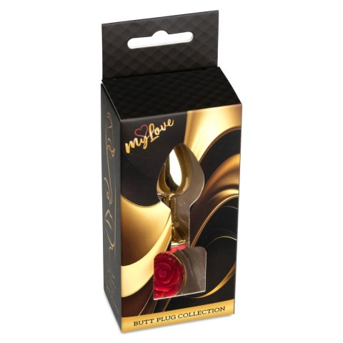 MyLove Toys - Jewellery Gold PLUG ROSE- Red MyLove Toys