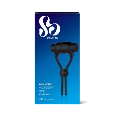 Adjustable Vibrating Cock Ring So Divine