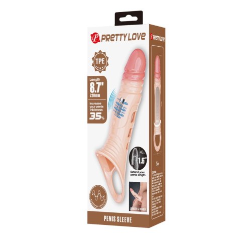 Pretty Love 8.7" Vibrating Penis Sleeve Pretty Love