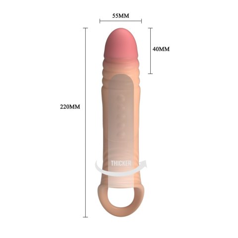 Pretty Love 8.7" Vibrating Penis Sleeve Pretty Love