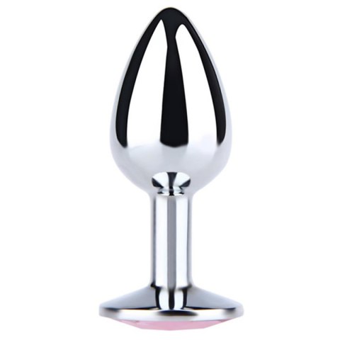 Silver Medium Butt Plug with Blue Diamond Fantasy