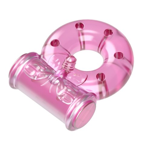 Vibrating Cock Ring & Condom Set - Pink BAILE