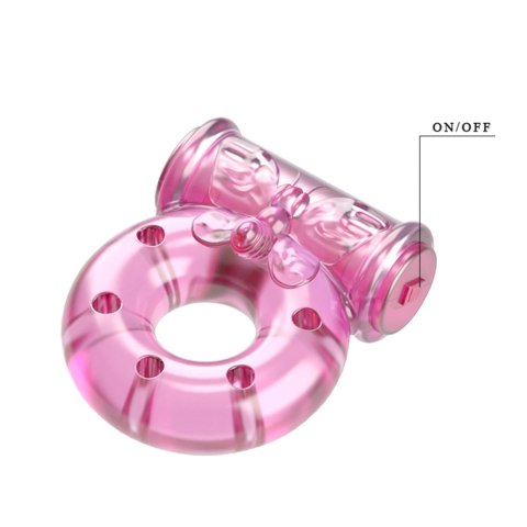 Vibrating Cock Ring & Condom Set - Pink BAILE