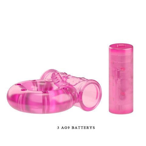 Vibrating Cock Ring & Condom Set - Pink BAILE