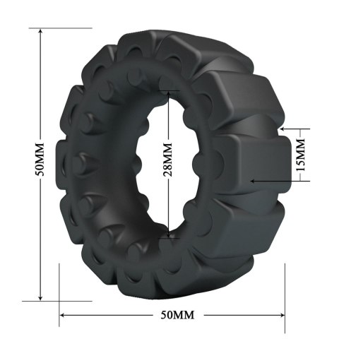 Crazy Bull Laiden Super Soft Silicone Cock Ring - Black Crazy Bull