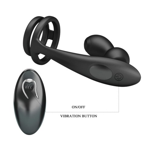 MR PLAY - VIBRATING ANAL PLUG with RING - Remote Control 12 functions Mr. Play