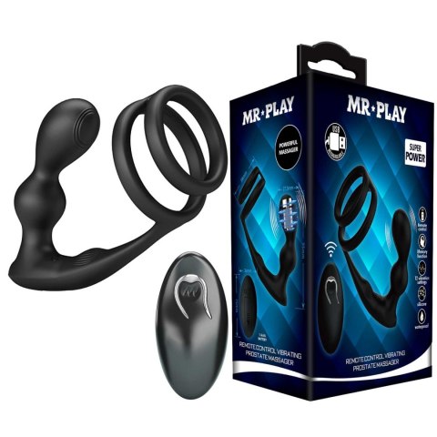 MR PLAY - VIBRATING ANAL PLUG with RING - Remote Control 12 functions Mr. Play