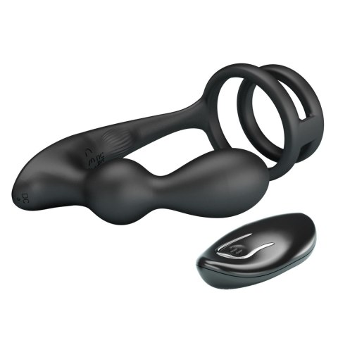MR PLAY - VIBRATING ANAL PLUG with RING - Remote Control 12 functions Mr. Play