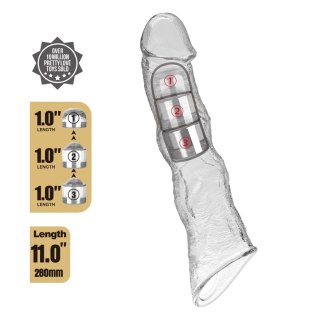 Pretty Love Extension Penis Sleeve with Modular Length Blocks Clear - 28 cm Pretty Love