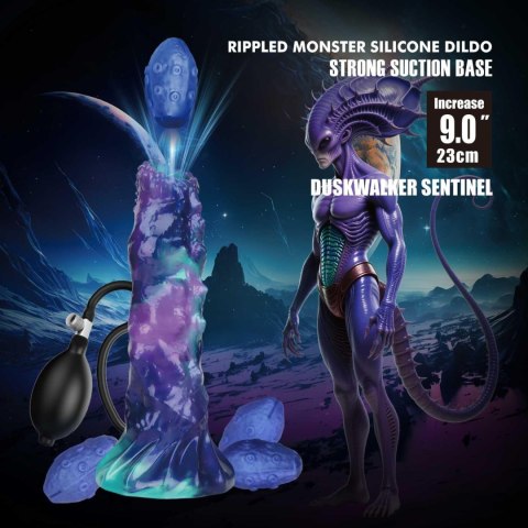 Power Monsters DuskWalker Sentinel - 23 cm Rippled Monster Silicone Dildo Power