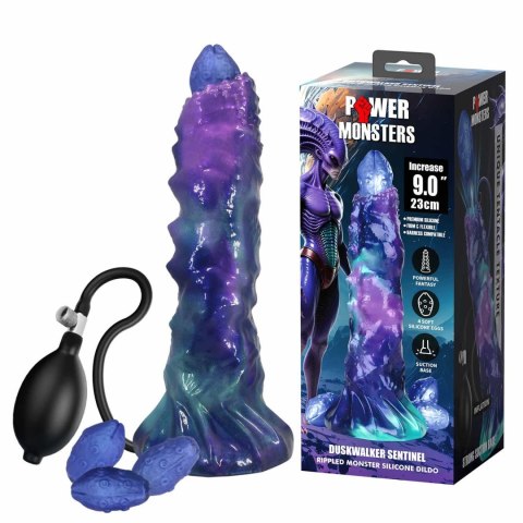 Power Monsters DuskWalker Sentinel - 23 cm Rippled Monster Silicone Dildo Power