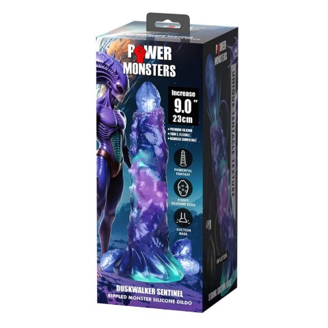 Power Monsters DuskWalker Sentinel - 23 cm Rippled Monster Silicone Dildo Power