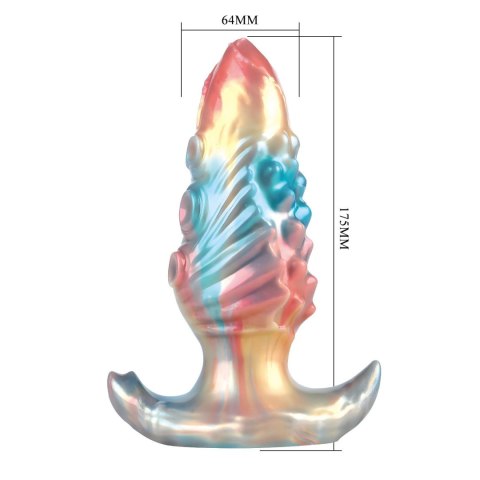 Power Monsters Ebon Leviathan - 18 cm Rippled Monster Silicone Dildo Power