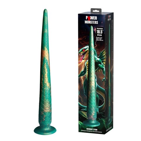 Power Monsters Verdant Titan - 47 cm Rippled Monster Silicone Dildo Power