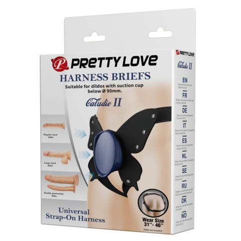 Pretty Love Caldric II Black & Blue Universal Harness Briefs Pretty Love