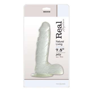 Dildo-JELLY DILDO REAL RAPTURE CLEAR 7.5" MSX Distribution S.r.l.