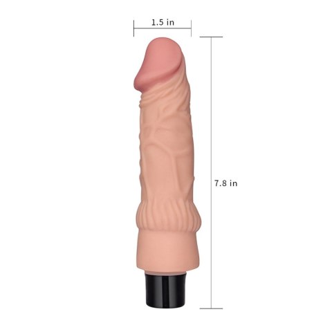 7.8"" REAL SOFTEE Vibrating Dildo LoveToy - Boys of Toys Sp. z o.o. (dystrybutor)