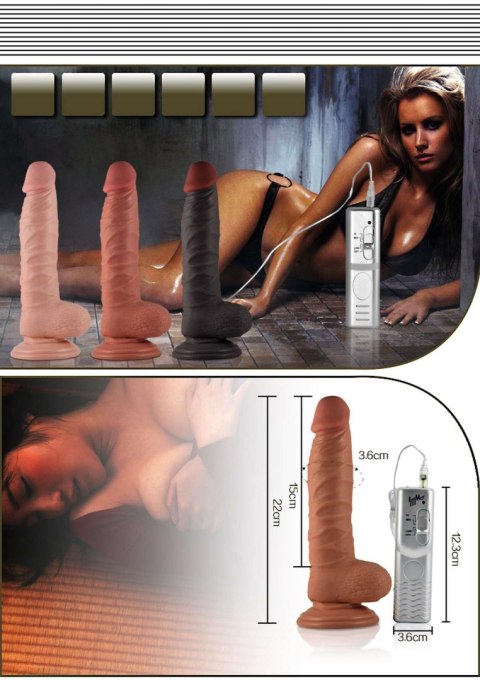 8.5"" Real Extreme Vibrating Dildo Flesh LoveToy - Boys of Toys Sp. z o.o. (dystrybutor)