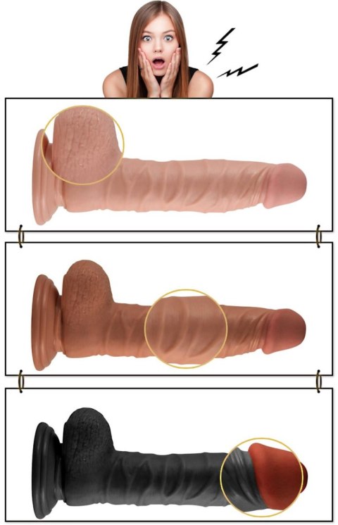 8.5"" Real Extreme Vibrating Dildo Flesh LoveToy - Boys of Toys Sp. z o.o. (dystrybutor)