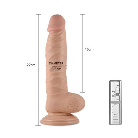 8.5"" Real Extreme Vibrating Dildo Flesh LoveToy - Boys of Toys Sp. z o.o. (dystrybutor)