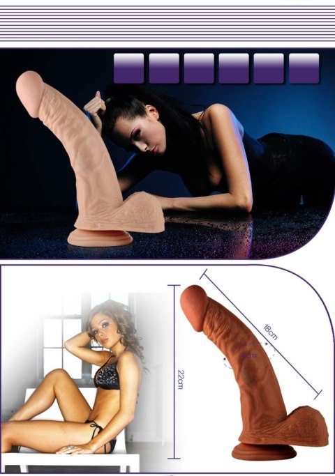 8.5"" Real Extreme Vibrating Dildo Flesh LoveToy - Boys of Toys Sp. z o.o. (dystrybutor)
