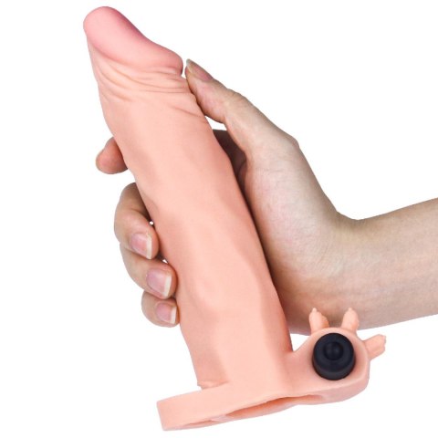 Add 2"" Pleasure X Tender Vibrating Penis Sleeve Flesh LoveToy - Boys of Toys Sp. z o.o. (dystrybutor)
