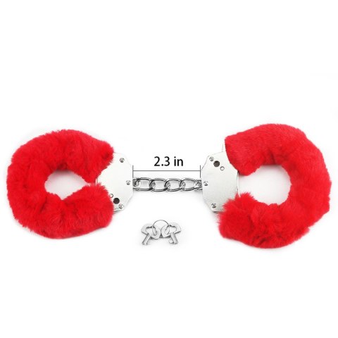 Fetish Pleasure Fluffy Handcuffs Red LoveToy - Boys of Toys Sp. z o.o. (dystrybutor)