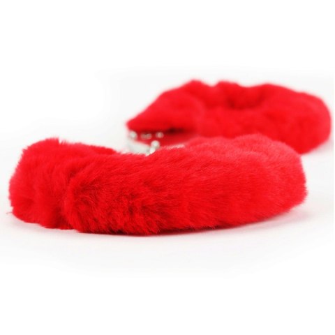 Fetish Pleasure Fluffy Handcuffs Red LoveToy - Boys of Toys Sp. z o.o. (dystrybutor)