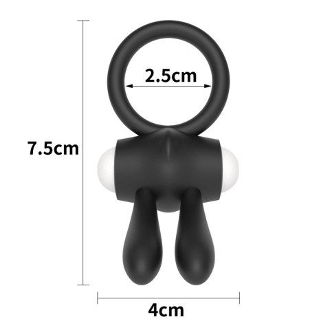 Power Clit Silicone Cockring Black LoveToy - Boys of Toys Sp. z o.o. (dystrybutor)