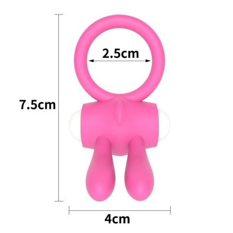 Power Clit Silicone Cockring Pink LoveToy - Boys of Toys Sp. z o.o. (dystrybutor)