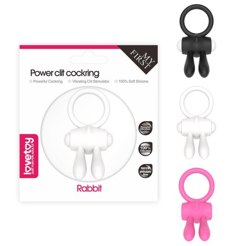 Power Clit Silicone Cockring White LoveToy - Boys of Toys Sp. z o.o. (dystrybutor)