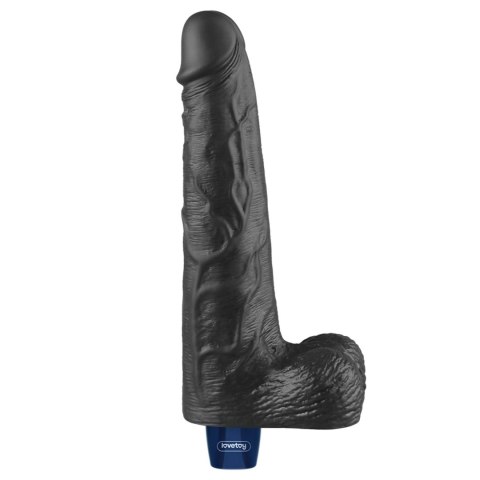 10" REAL SOFTEE Rechargeable TPE Vibrating Dildo(Black) LoveToy - Boys of Toys Sp. z o.o. (dystrybutor)