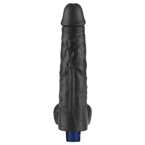 10" REAL SOFTEE Rechargeable TPE Vibrating Dildo(Black) LoveToy - Boys of Toys Sp. z o.o. (dystrybutor)