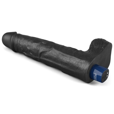 10" REAL SOFTEE Rechargeable TPE Vibrating Dildo(Black) LoveToy - Boys of Toys Sp. z o.o. (dystrybutor)