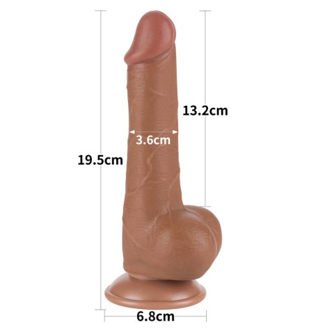 7.5'' Sliding Skin Dual Layer Dong Brown LoveToy - Boys of Toys Sp. z o.o. (dystrybutor)